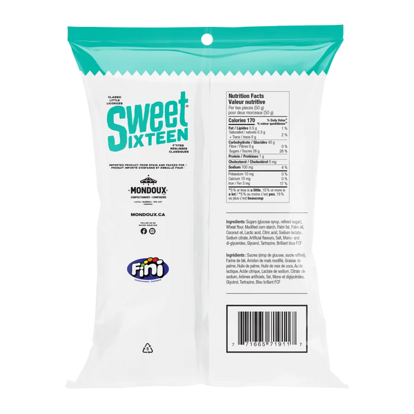 Sweet Sixteen Green Apple Ribbon Licorice 125g Bags Case