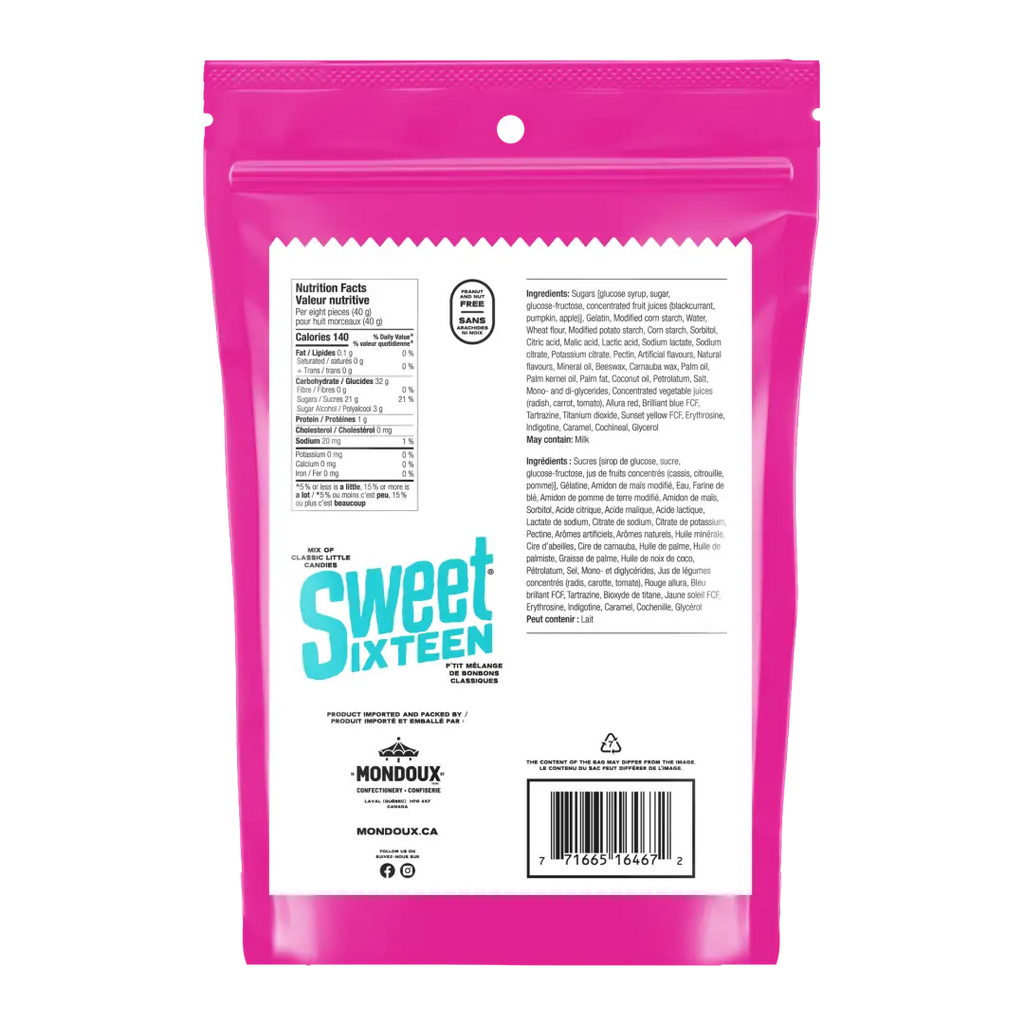 Sweet Sixteen Gummy Mix Candy Party Pack 400g Case Of 6