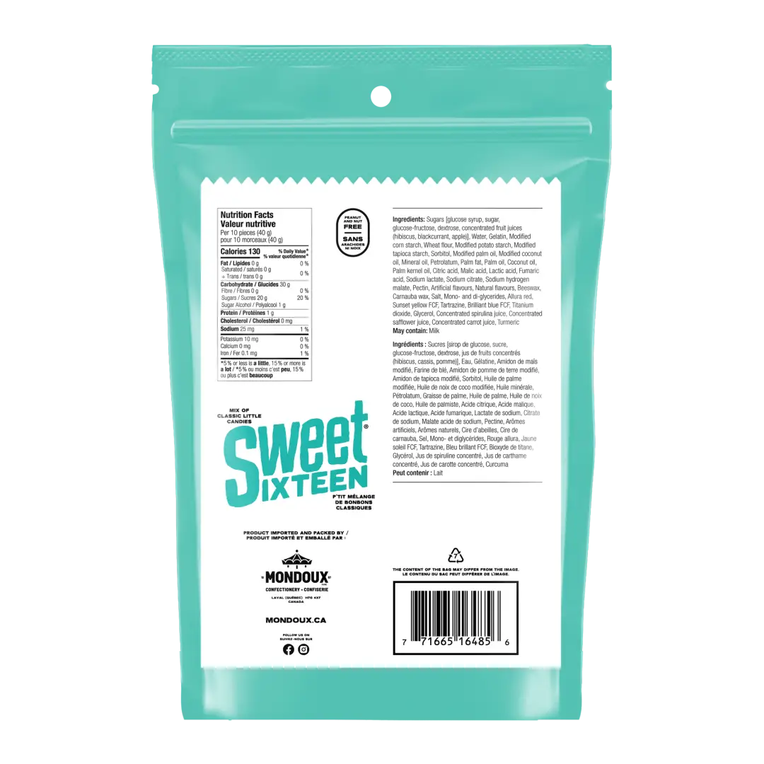 Sweet Sixteen Original Mix Candy Party Pack 400g Case Of 6