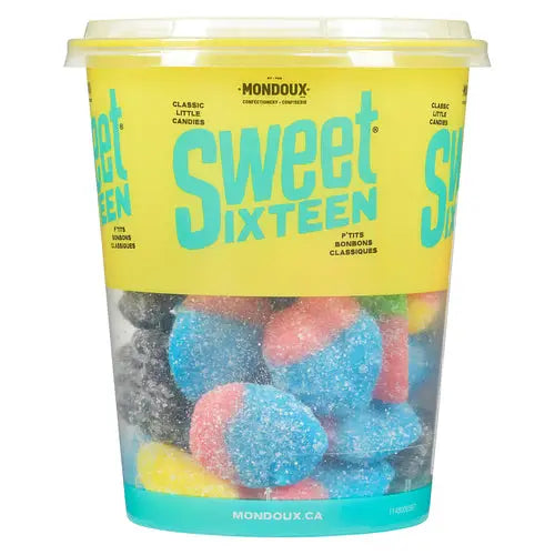 Sweet Sixteen Sour Mix Gummy Candy Cups 175g Case of 6