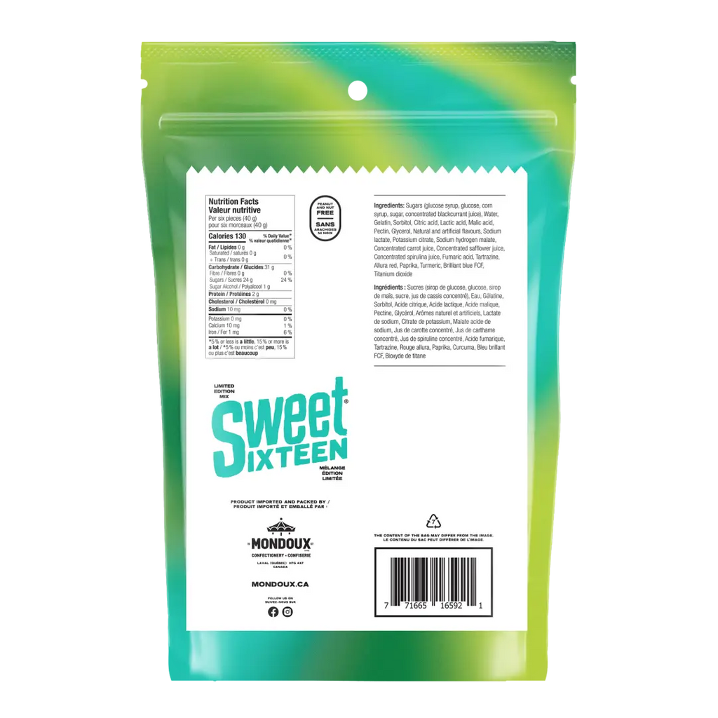 Sweet Sixteen Tropical Mix Candy Party Pack 400g Case of 6