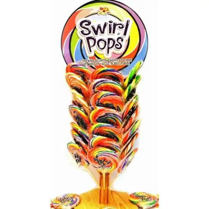 SWIRL POPS R.L ALBERT & SON with retail display - 48 pieces