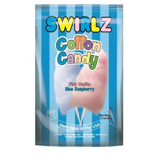 Swirlz Cotton Candy 88g bag 12ct - cotton candy