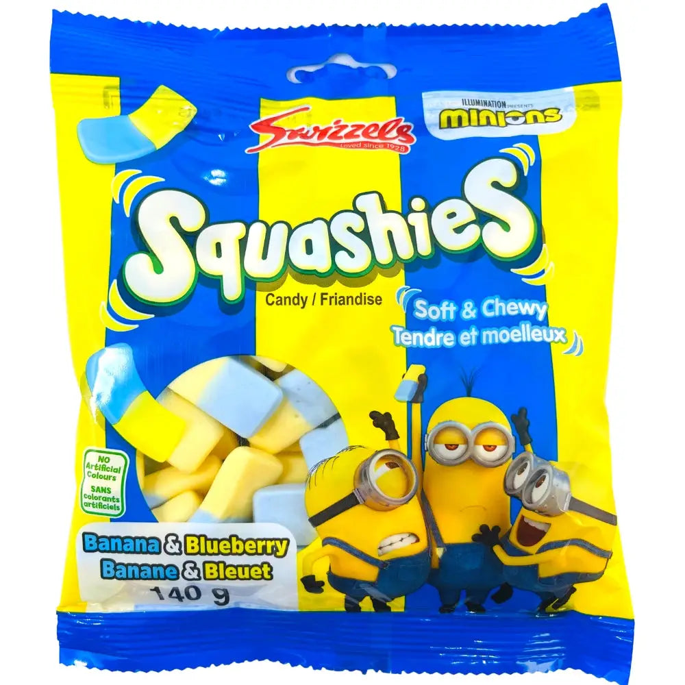 Swizzels Squashies Minions - case 140g bags 10 count - candy