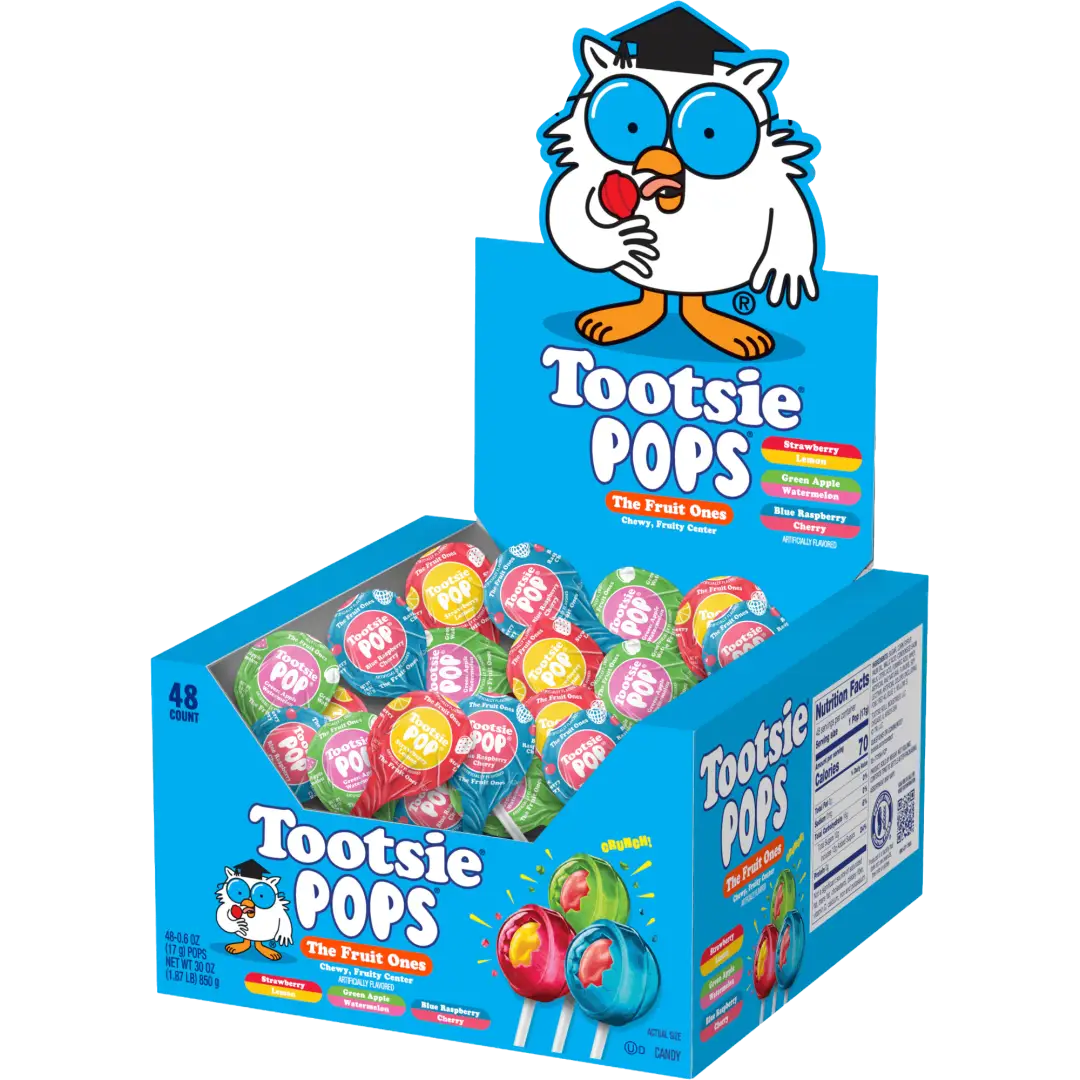 Tootsie Pops The Fruit Ones Assorted Fruit Lollipops 48
