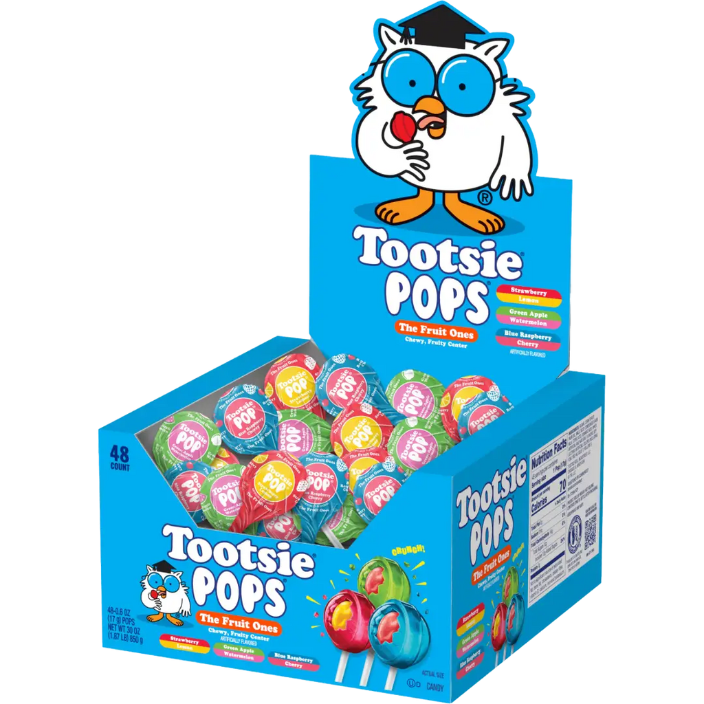 Tootsie Pops The Fruit Ones Assorted Fruit Lollipops 48