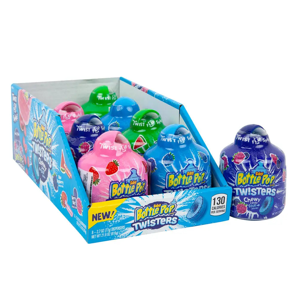 Topps Baby Bottle Pop Twisters Chewy Candy With Tangy