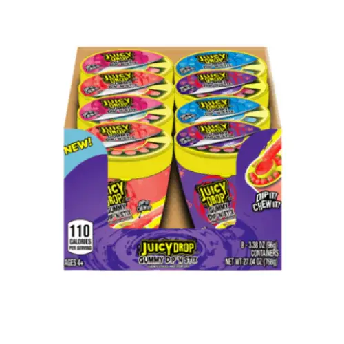 Topps Juicy Drop Gummy Dip ‘N Stick 8×4.25oz