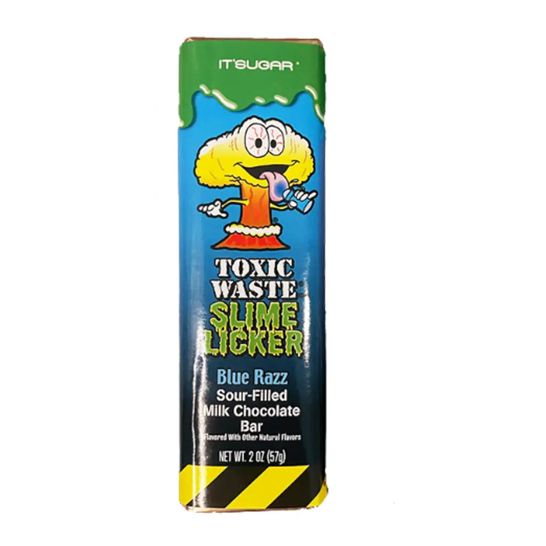 Toxic Waste Slime Licker Blue Razz Chocolate Bar Sour Candy Main image