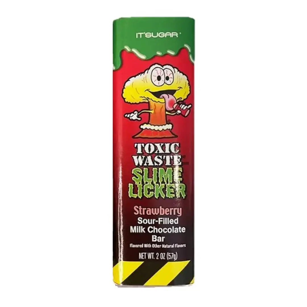 Toxic Waste Slime Licker Strawberry Chocolate Bar Sour