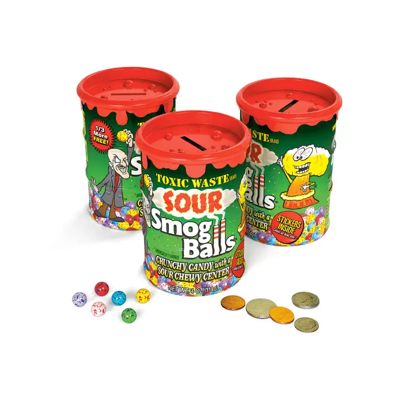 Toxic Waste Sour Smog Balls Bank 114g each - candy Main image