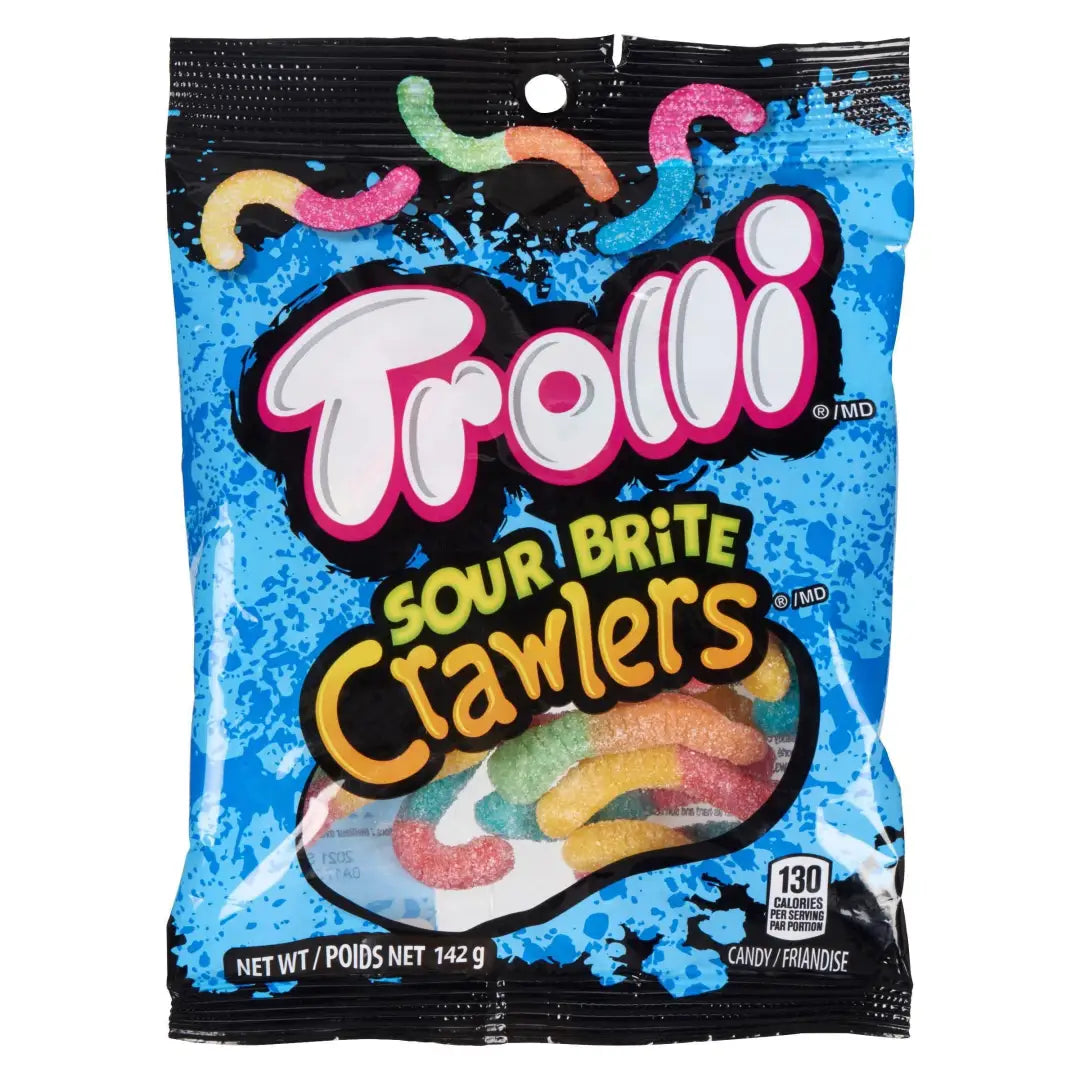 Trolli Sour Brite Crawlers Gummy Candy 142g each