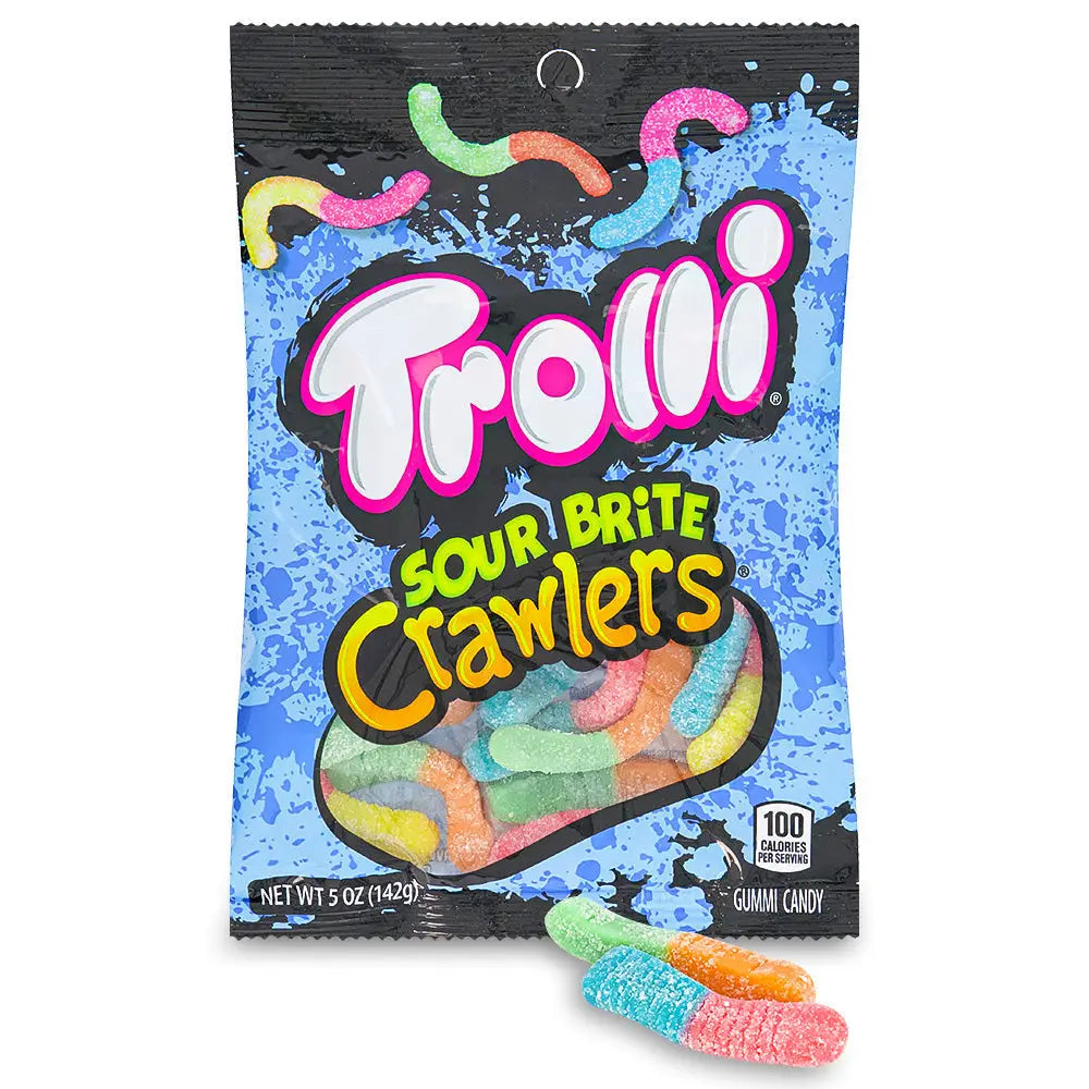 Trolli Sour Brite Crawlers Gummy Candy 142g- EACH - candy