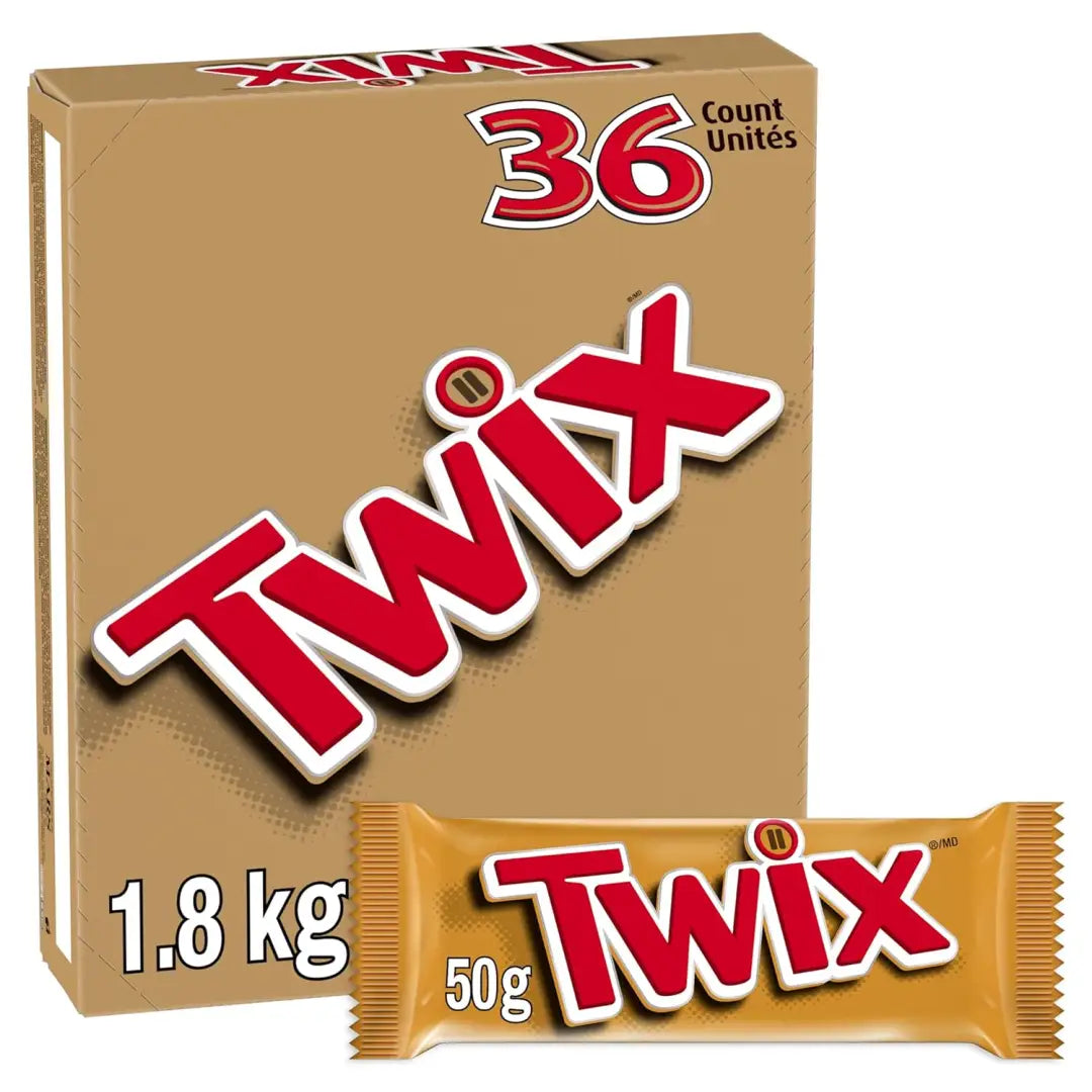Twix Caramel Cookie Bars (36pk) 50g/1.8 oz