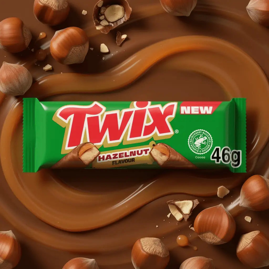 Twix Hazelnut Milk Chocolate Bar 46g UK Case Pack 30 Count