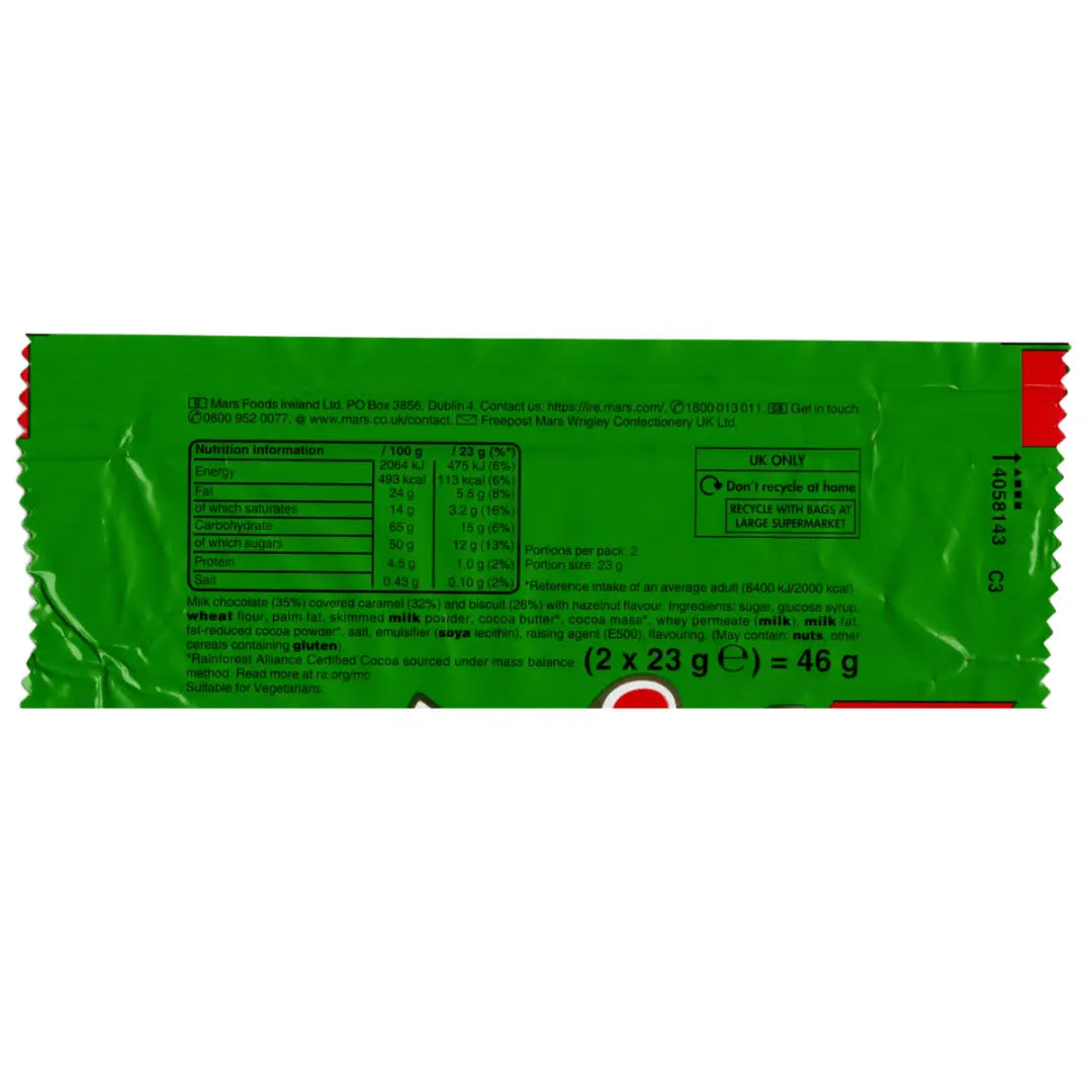 Twix Hazelnut Milk Chocolate Bar 46g UK Case Pack 30 Count
