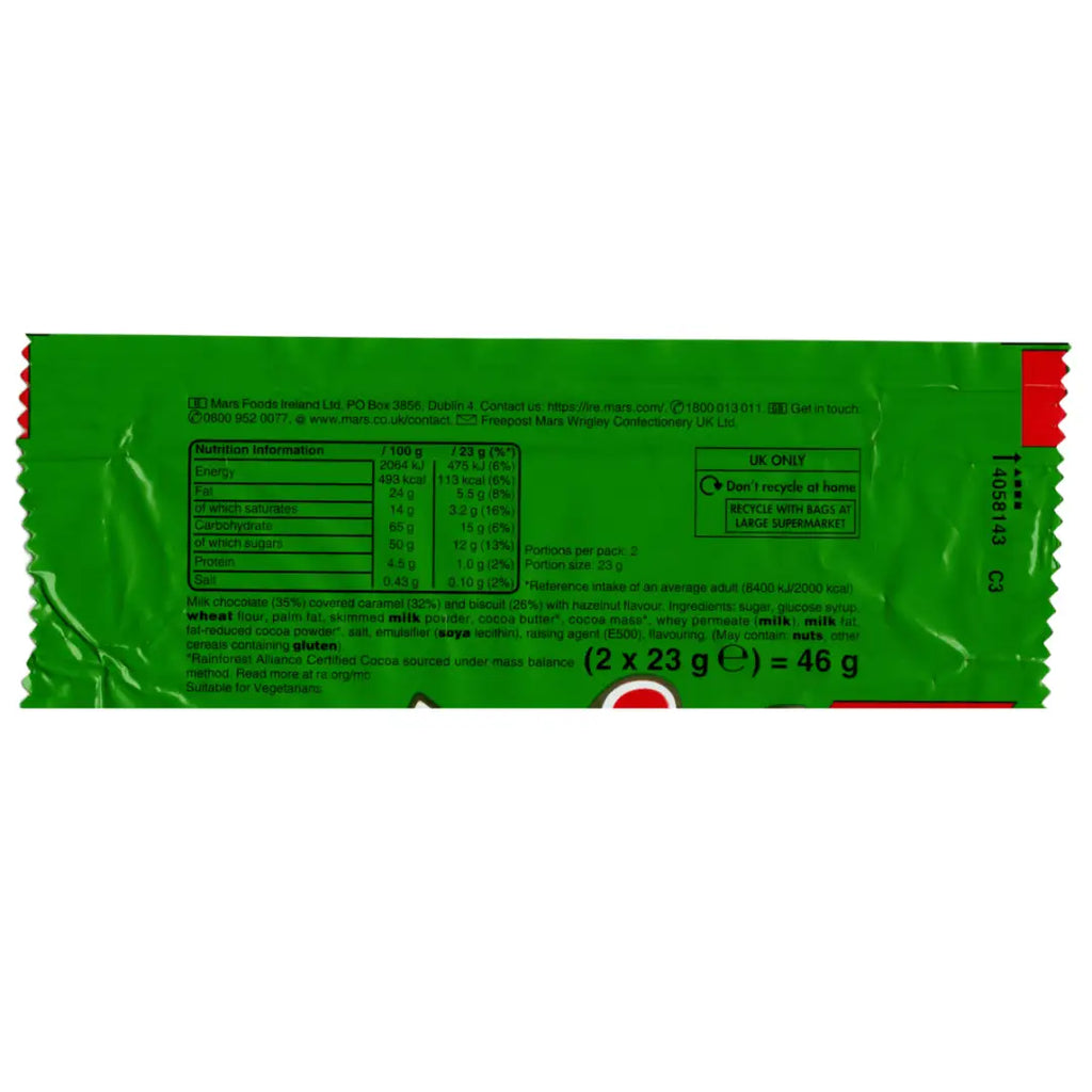 Twix Hazelnut Milk Chocolate Bar 46g UK Case Pack 30 Count