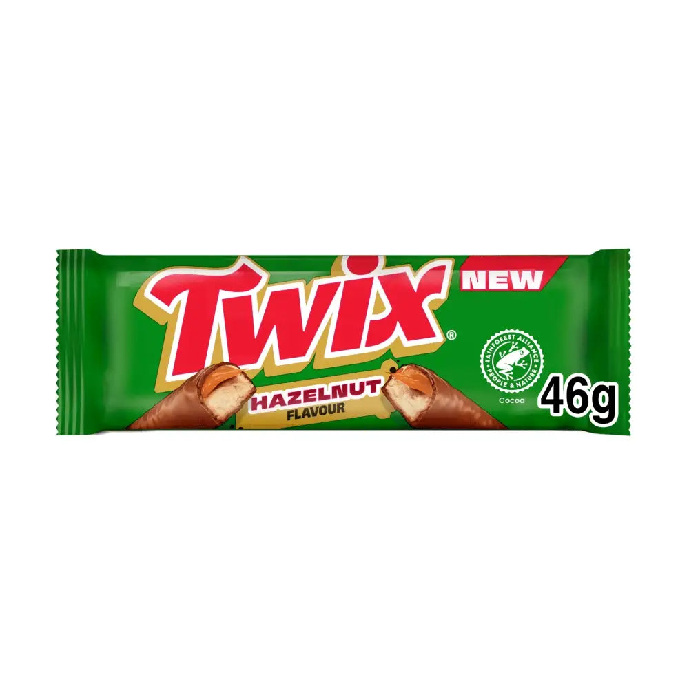 Twix Hazelnut Milk Chocolate Bar 46g UK Case Pack 30 Count