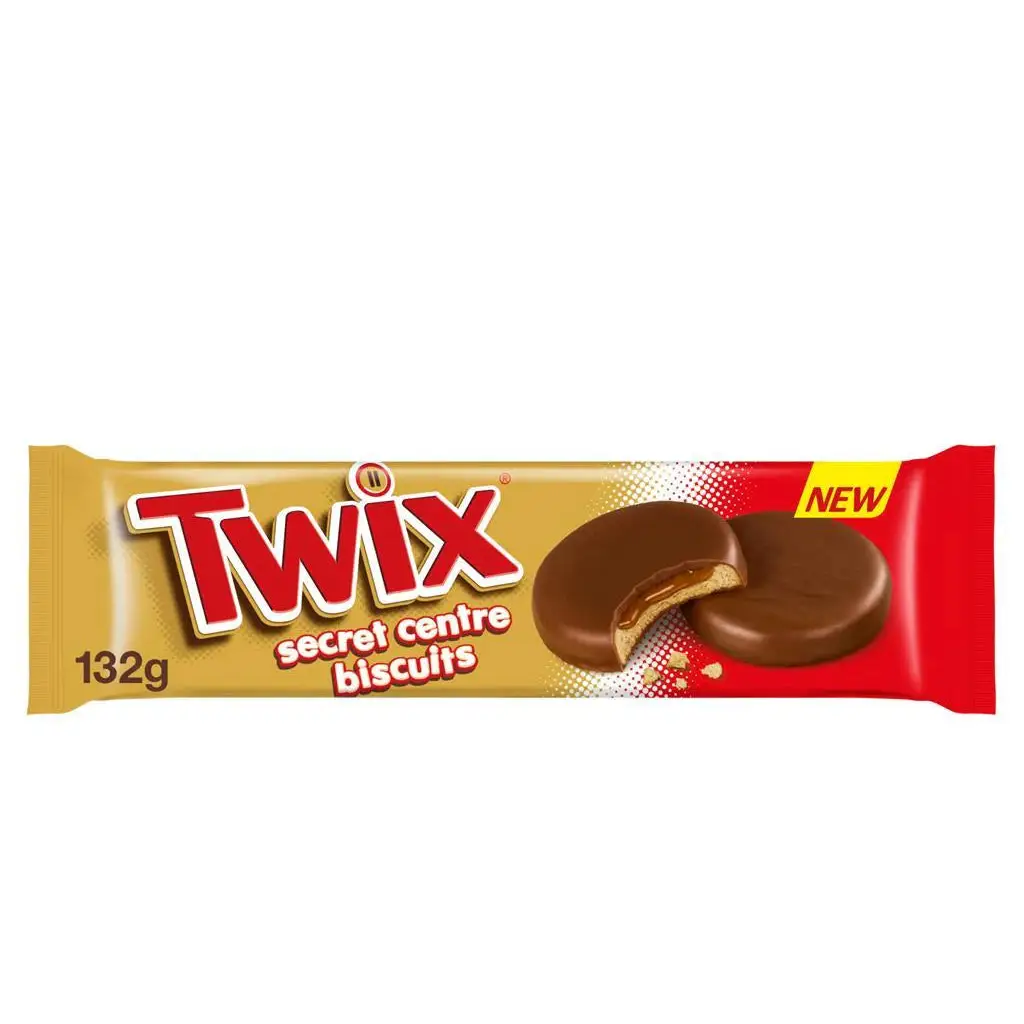 Twix Secret Centre Biscuits 132g UK Case Of 12 Pack Milk