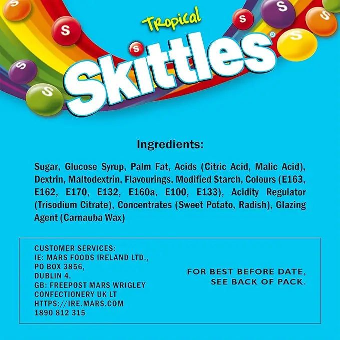 UK Skittles Assorted Flavours (10-Pack)