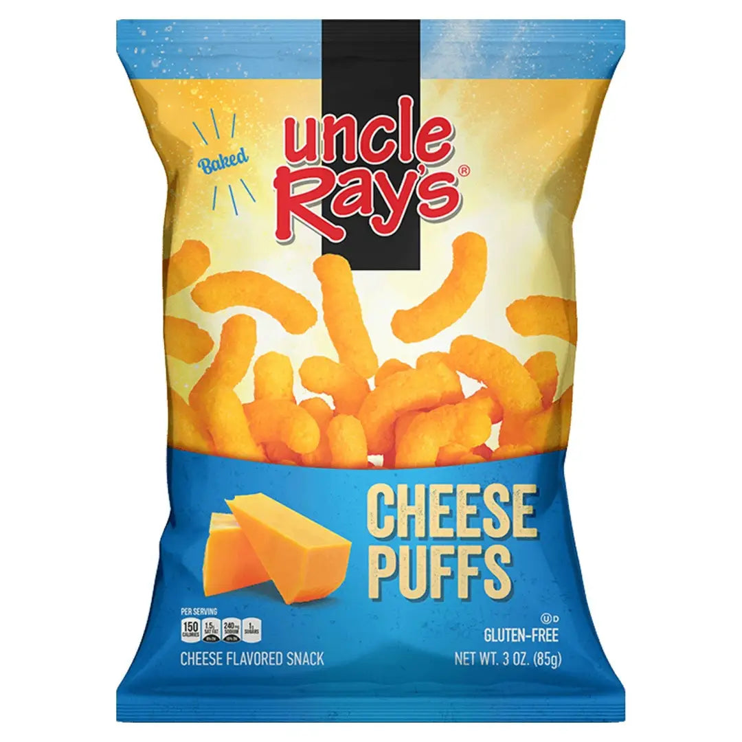 Uncle Rays Cheese Puffs 85g Bags Case of 12 Cheesy Snack