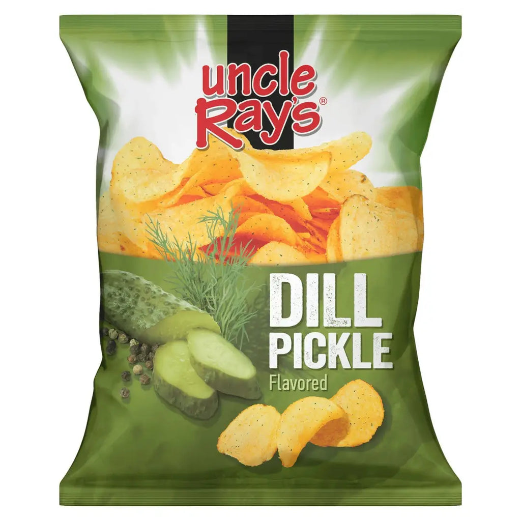 Uncle Rays Dill Pickle Potato Chips 85g Bags Case of 12
