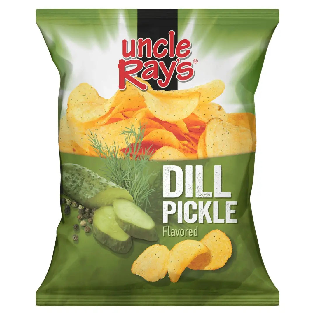 Uncle Rays Dill Pickle Potato Chips 85g Bags Case of 12