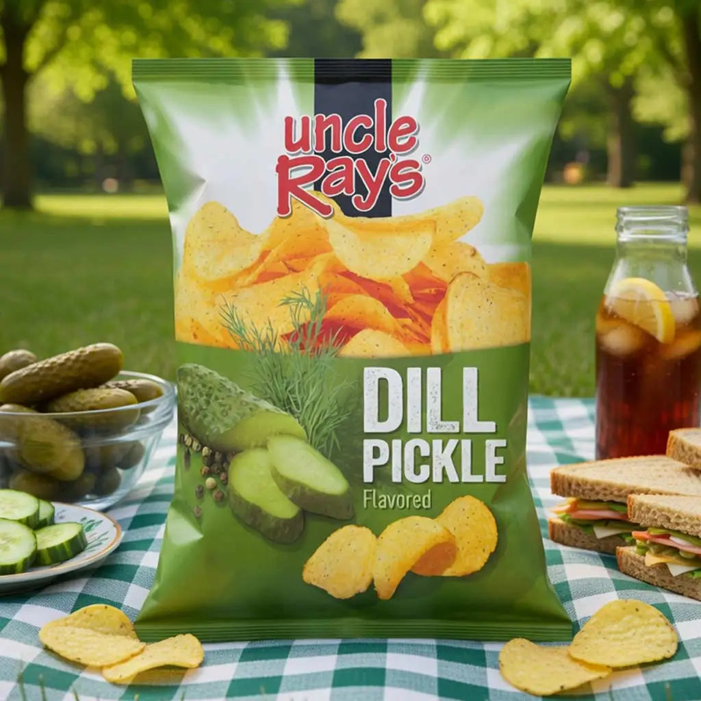 Uncle Rays Dill Pickle Potato Chips 85g Bags Case of 12
