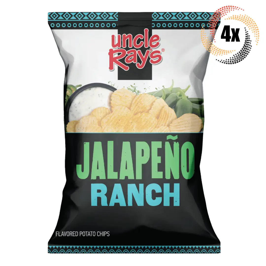 Uncle Rays Jalapeno Ranch Potato Chips 85g Bags Case of 12