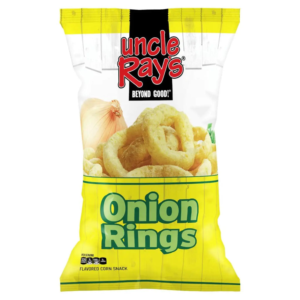 Uncle Rays Onion Rings Crispy Snack 2.75oz (78g) Bags Case