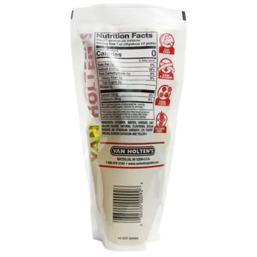 Van Holten’s Hot Mama Hot & Spicy Pickles in a pouch 12