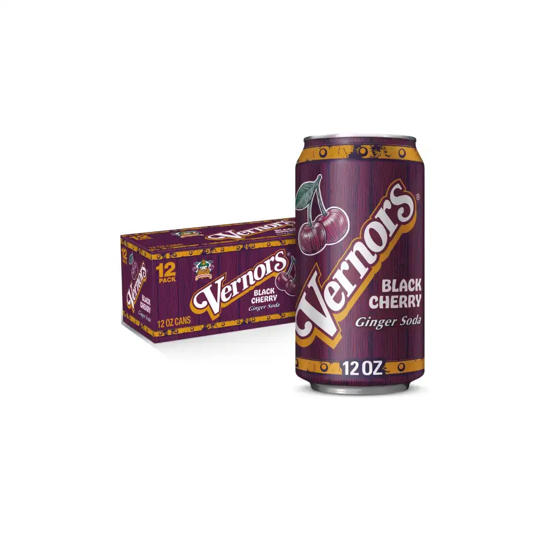 Vernors Black Cherry Soda 12 Cans X 355 ml 12 fl oz - Soda