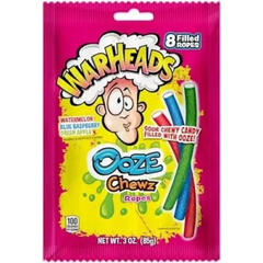 WARHEADS Ooze Chewz Ropes 3oz case 12ct - candy