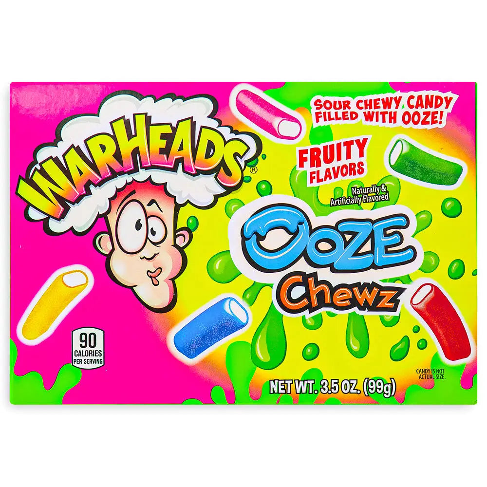 Warheads Ooze Chewz Theater Box-3.5oz Case of 12 - candy