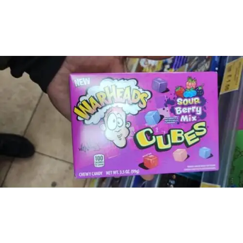 Warheads Sour Chewy Cubes 3.5oz Box x 12ct