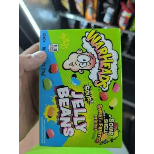 Warheads sour jelly beans box 4oz x 12ct