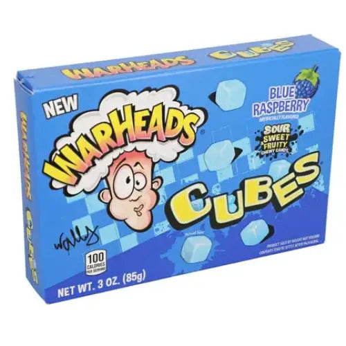 Warheads Theater Box Blue Raspberry Chewy Cubes 3oz (85g)