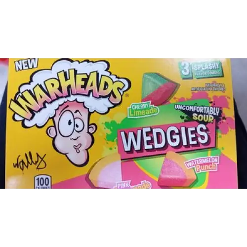 Warheads Wedgies Chewy 3.5oz Box x 12 ct