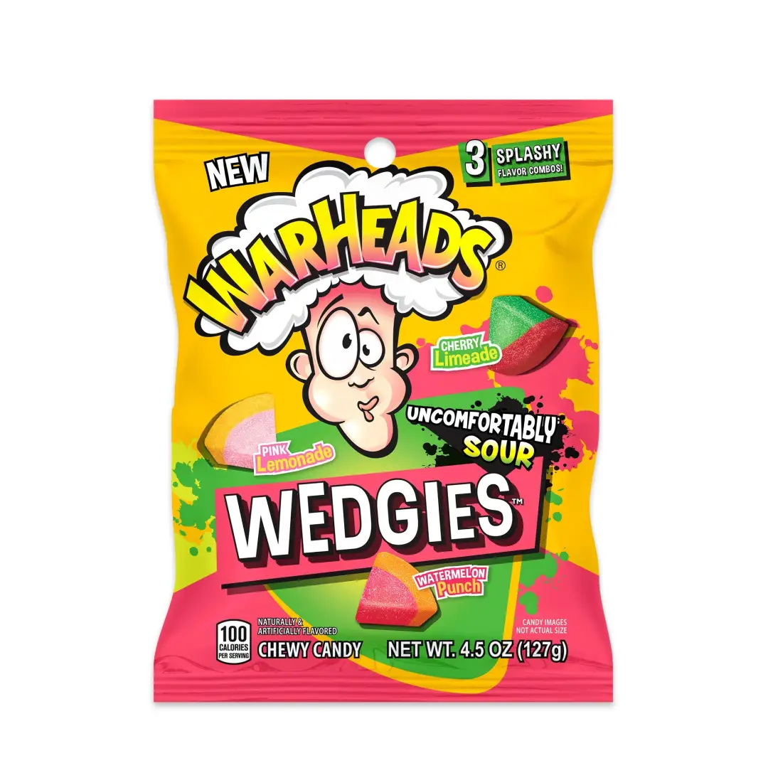 Warheads Wedgies Chewy Candy 4.5 oz. Bag - EACH - candy Main image
