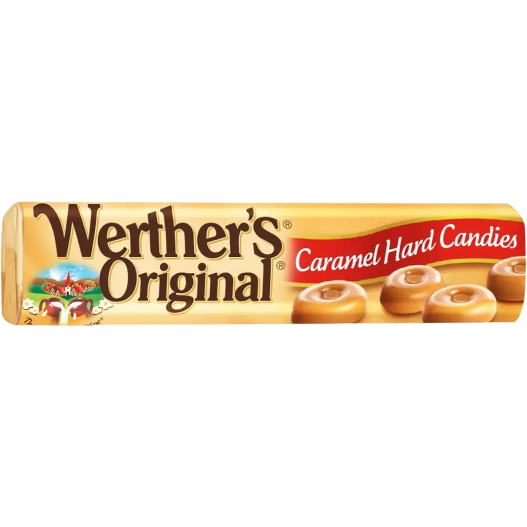 Wether’s Original Caramel Hard Candy Rolls 12 Pack-50 Gram