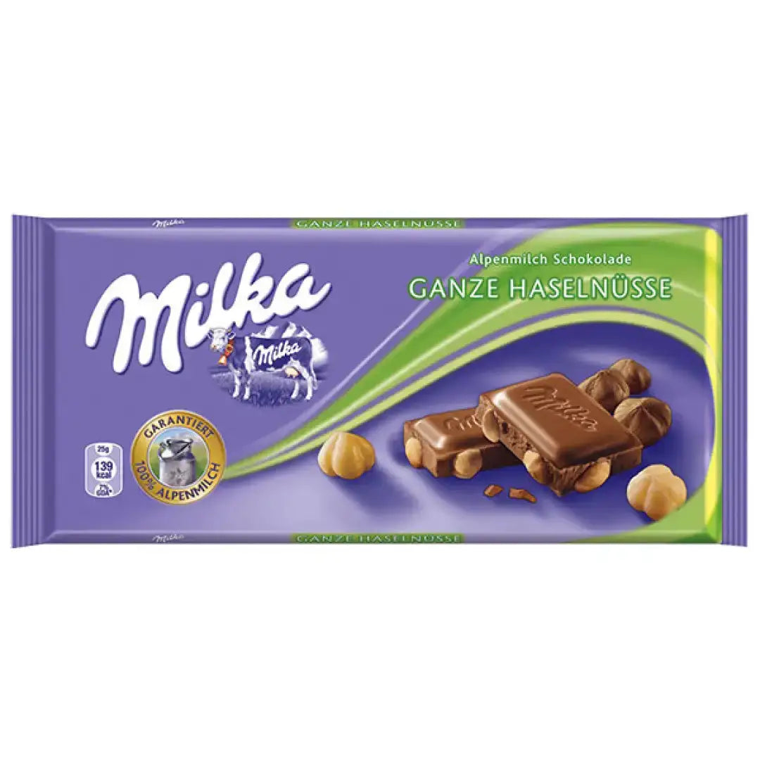 WHOLE HAZELNT CHOC BAR-100g Case 24