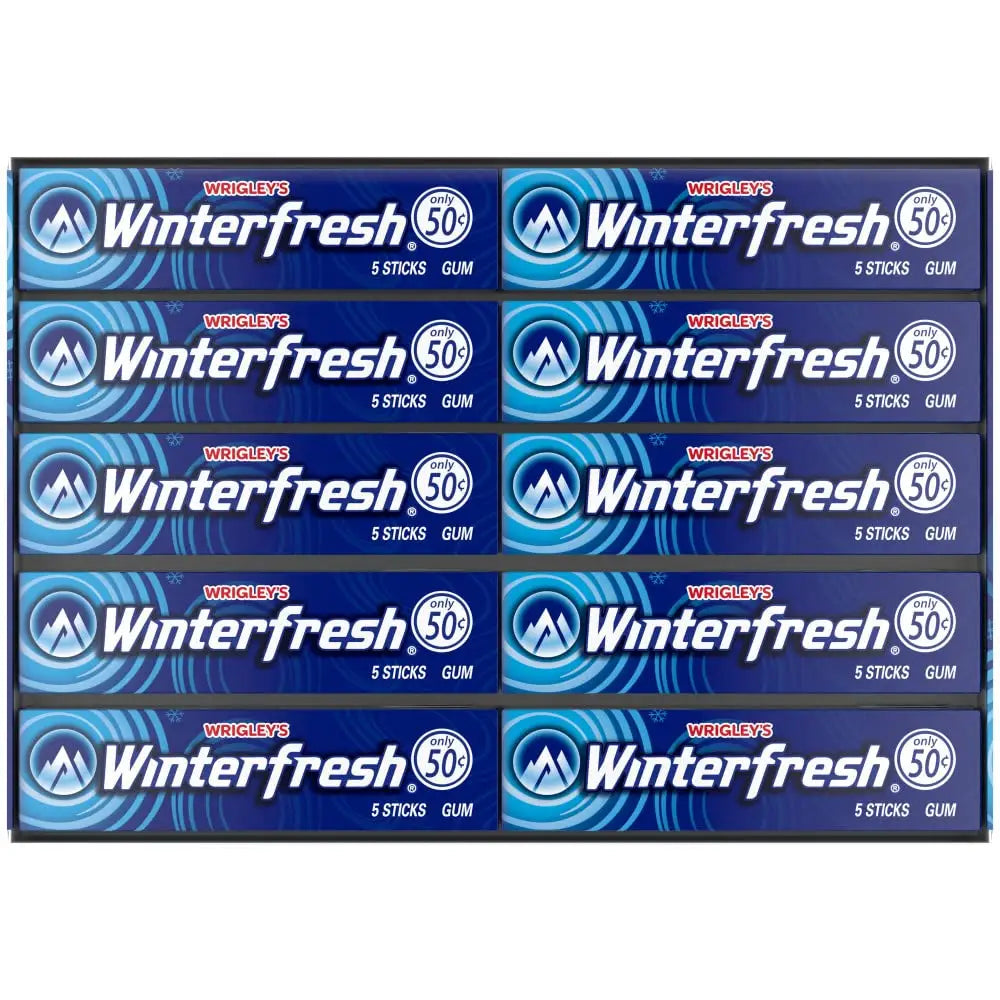 Winterfresh Wrigley’s Chewing Gum Bulk Pack 5 Sticks Per