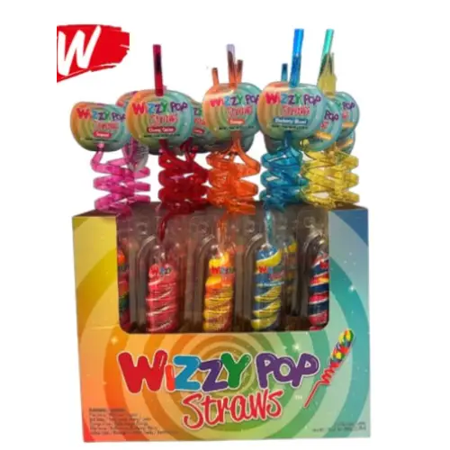 Wizzy Pop Straws 50g x 20ct - candy