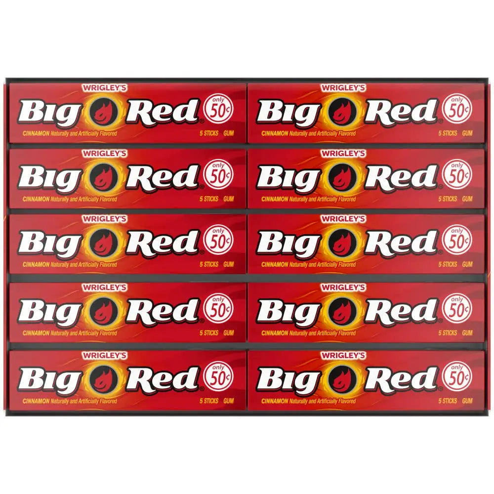 WRIGLEY’S BIG RED Chewing Gum Bulk Pack 5 Sticks Per Pack