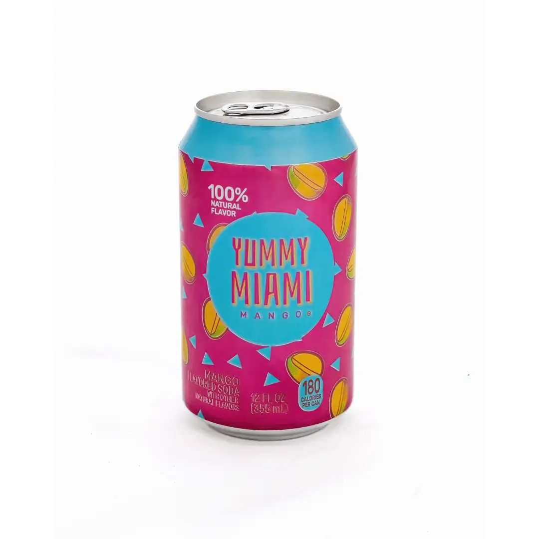 Yummy Miami Mango Soda 12oz/355ml can 12 pack - Soda