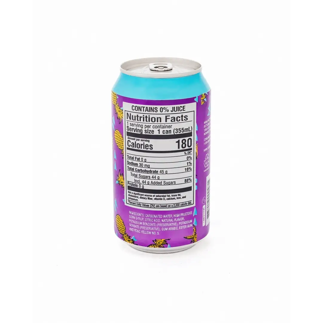 Yummy Miami Pineapple Soda 12oz/355ml can 12 pack - Soda