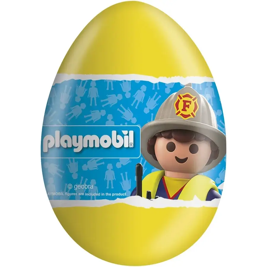 Zaini Playmobil Milk Chocolate Surprise Eggs With Toy 24 Count 20g Each Secondary image